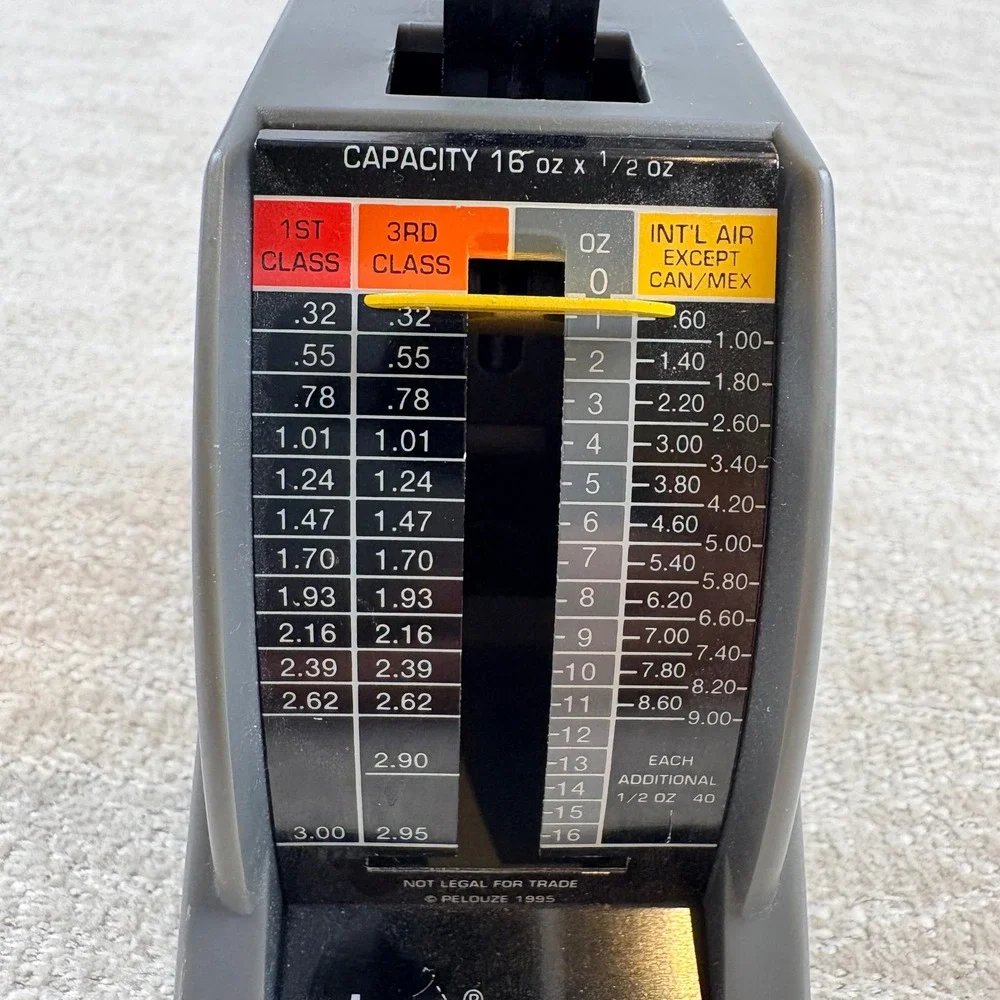 Pelouze Model P1 Postal Scale 16oz Grey Vintage 1995 Manual Office Industrial